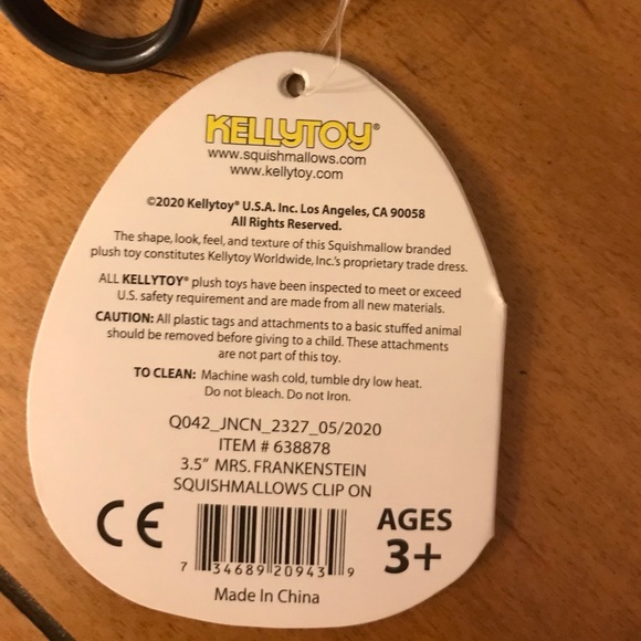 Squishmallows Myrtle Bride of Frankenstein Plush Clip - Picture 10 of 11